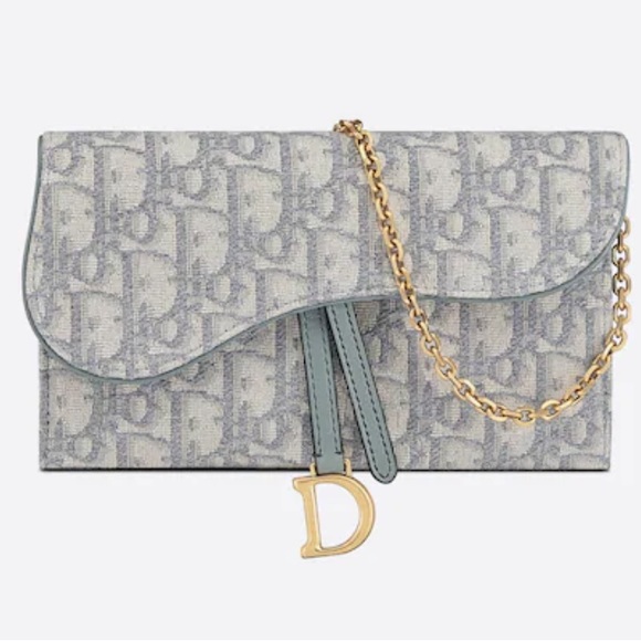 Saddle long wallet on chain canvas - Picture 2 of 14